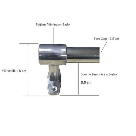 Yaşlı Engelli ve Hastalar için 25 cm Tutamak Engelli Tutamağı 