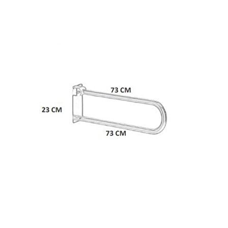 Yaşlı Hasta Engelli Mafsallı Tutunma Barı Çap: 32 mm Paslanmaz