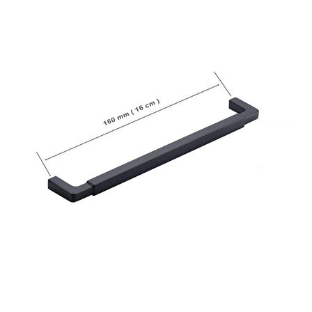 Doğanlar Z.318 Dolap Mobilya Kulp Mat Siyah 160 mm