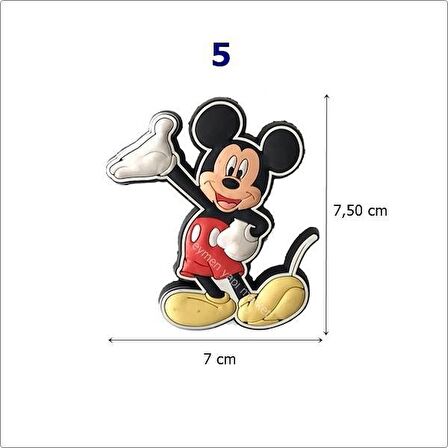 5 Adet Çocuk Odası Mobilya Kulp Dolap Düğme Mickey Mouse