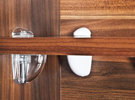  50 Adet Pelikan Plastik Cam Raf Tutucu Etejer Gri Kırılmaz