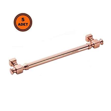 5 Adet Doğanlar Dragon 192 mm Mobilya Kulp Süper Rose Bronz