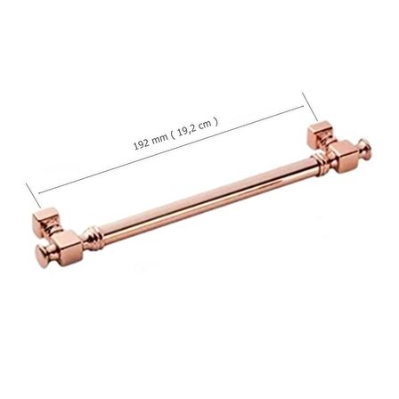 5 Adet Doğanlar Dragon 192 mm Mobilya Kulp Süper Rose Bronz