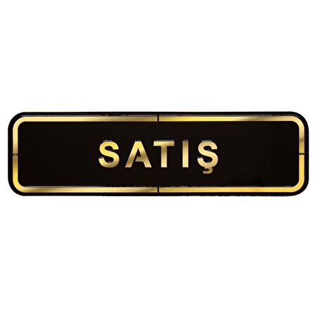 Abs Lüx Çift Katlı Yönlendirme Levhası Siyah-Altın Satış