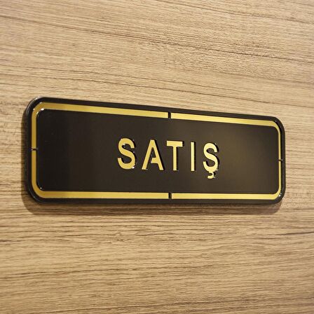 Abs Lüx Çift Katlı Yönlendirme Levhası Siyah-Altın Satış