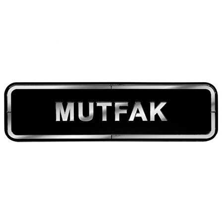 Abs Lüx Çift Katlı Yönlendirme Levhası Siyah-Gümüş Mutfak