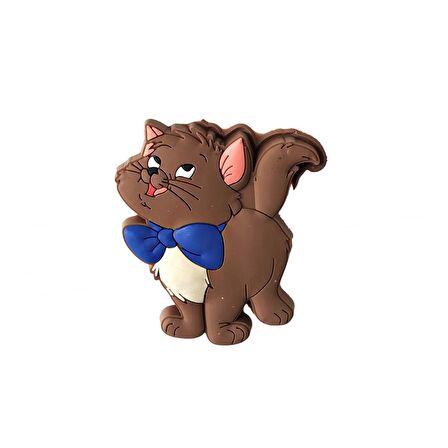 5 Adet Çocuk Odası Mobilya Kulp Dolap Düğme Kahve Kedi