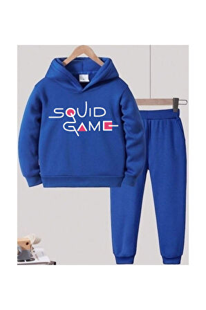 SQUİD GAME BASKILI KAPÜŞONLU ÇOCUK EŞOFMAN TAKIMI