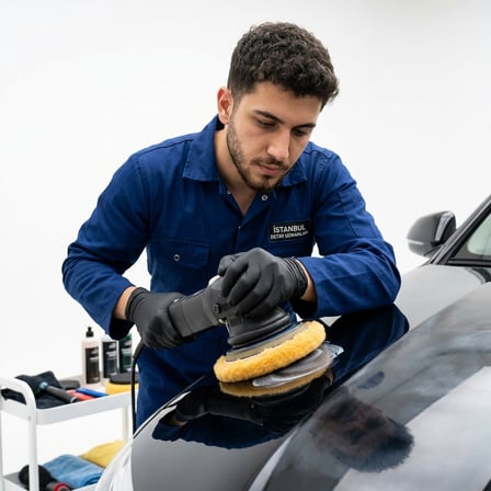 Performans Seri  Doğal Kuzu Postu Polisaj Keçesi 160 Mm Sarı