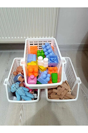 5'li Çok Amaçlı Katlı Geçmeli Organizer, Pratik Dolap Içi Lavabo Altı Evye Tezgah Mutfak Banyo Sepet
