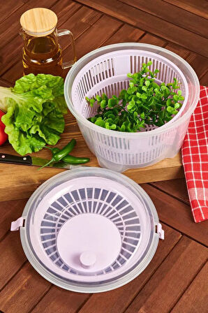 Pratik Salata Kurutucu, Sebze Yeşillik Marul Yıkama Ve Kurutma Kabı Leğen Şeklinde