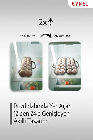 Saplı 12'li Yumurta Taşıma Kutusu, Plastik Buzdolabı Yumurtalığı Pikniklik Pratik Yumurta Taşıma