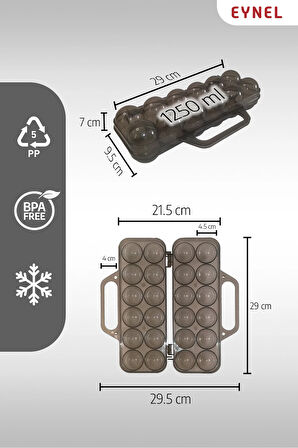 Saplı 12'li Yumurta Taşıma Kutusu, Plastik Buzdolabı Yumurtalığı Pikniklik Pratik Yumurta Taşıma