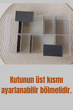 Ayarlanabilir Büyük Boy Bölmeli Çok Amaçlı Kutu Hobi Makyaj Takı Organizeri Saklama Organizer Kutusu