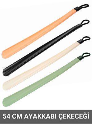 54 Cm Askılı Ayakkabı Çekeceği Uzun Plastik Kerata Renkli Ayakkabı Giyme Aparatı