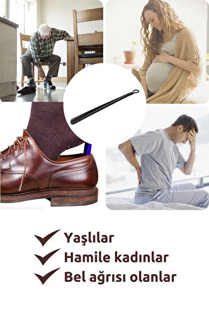 54 Cm Askılı Ayakkabı Çekeceği Uzun Plastik Kerata Renkli Ayakkabı Giyme Aparatı