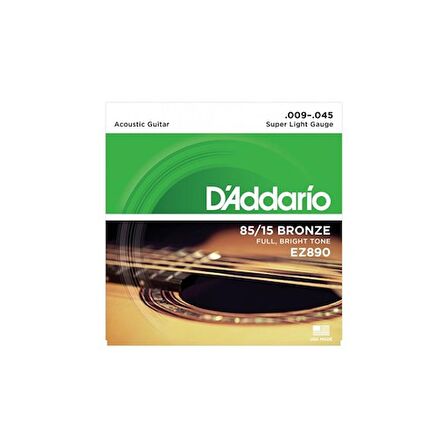 DADDARIO AKUSTİK GİTAR TEL SETİ, 85/15 BRONZE, SUPER LIGHT G