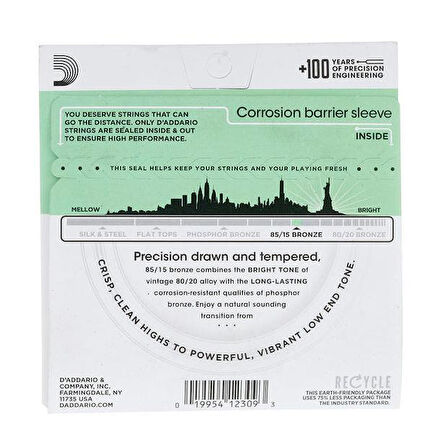 DADDARIO EZ920 AKUSTİK GİTAR TEL SETİ, 85/15 BRONZE, MEDIUM LIGHT