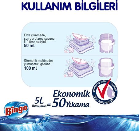 Bingo Soft Gül Pembe 5 Lt x 4'lü