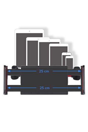 2 Adet Araba Oto Koltuk Arkası Telefon Tablet Tutucu Ayarlanabilir 360 Derece Dönebilen Pratik Stand