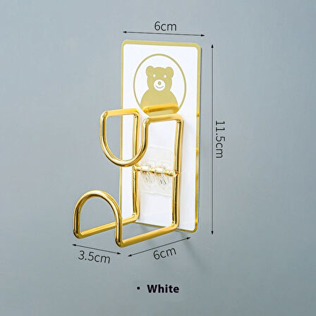 2 Adet Mutfak Banyo Askısı Figürlü Güçlü Kendinden Yapışkanlı Kapı Duvar Askısı Tekli Kanca 2 Adet