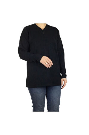 KADIN VYAKA KAPALI ÜÇ DÜĞMELI KALIN KIŞLIK ANNE BLUZ