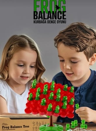 Kurbağa denge ebeveyn çocuk etkileşimi oyunu eğitici oyuncak kutu oyunu