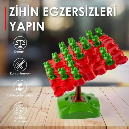 Kurbağa denge ebeveyn çocuk etkileşimi oyunu eğitici oyuncak kutu oyunu