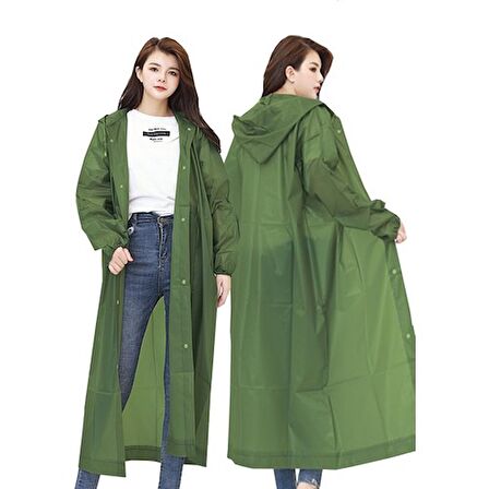 Eleven Market Raıncoat Eva Unisex Haki Yağmurluk