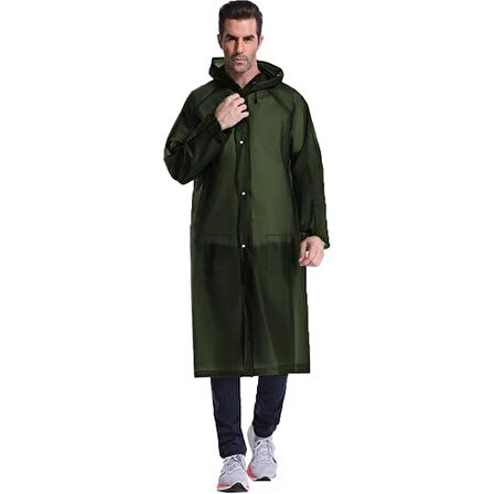 Eleven Market Raıncoat Eva Unisex Haki Yağmurluk