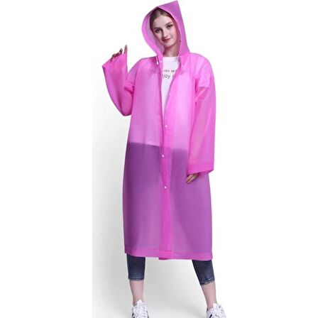 Eleven Market Raıncoat Eva Unisex Pembe Yağmurluk