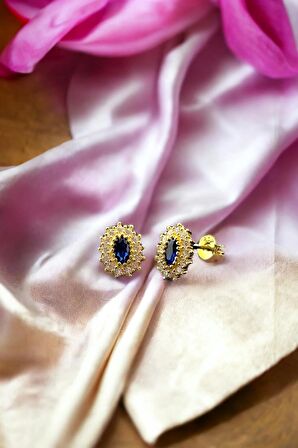 925 Ayar Gümüş Elips Model Minimal Çivi Küpe