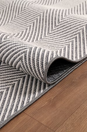 Elit Premium Sisal Jut Halı 1003 - Gri Balık Sırtı Desen