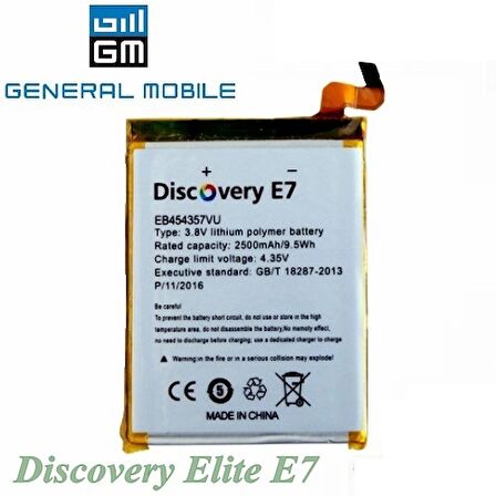 Discovery Elite E7 Batarya E7 Uyumlu Batarya