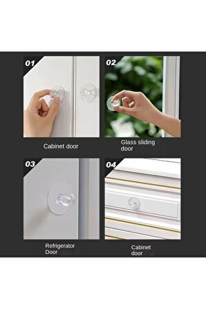 2 Adet Her Eve Lazım Çekmece Klozet Dolap Kapı Düğmesi Pratik Çok Amaçlı Ev Gereçleri