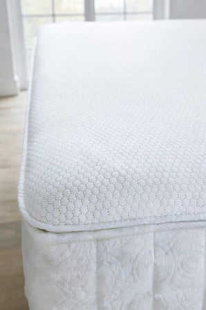 Sıvı Geçirmez 4 Köşe Lastikli Honeycomb Desenli Yatak Alezi | Nefes Alan Microfiber Yatak Koruyucu Alez Beyaz | Tek Kişilik - Çift Kişilik