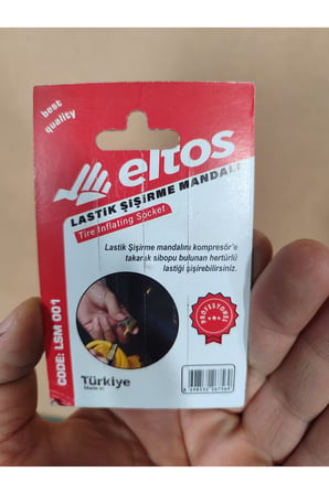Lastik Şişirme Mandalı Kompresör Uyumlu Lastik ve Top Şişirme Ucu Kilitlemeli Hava Jakı Metal Gövde