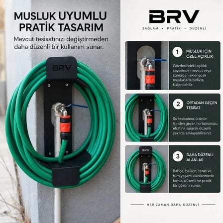 Hortum Askısı ,Metal Hortum Askısı 2 mm Bahçe Hortum Toplama