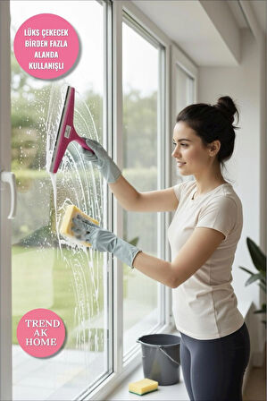 LÜKS ÇEKECEK CAM SİLECEĞİ-aynalar,camlar,fayanslar,banyo,mutfakta,araba vb. alanlarda ( 33 cm 1 Adet)