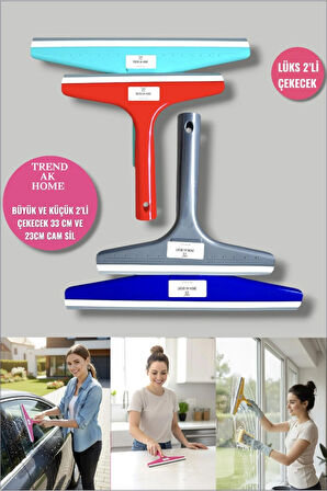 LÜKS ÇEKECEK ÇOK KULLANIŞLI camsil fayans ,banyo ,mutfak araba vb. alanlarda 2li set (23ve 33cm )