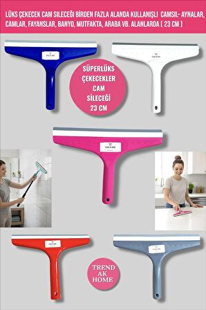 LÜKS ÇEKECEK CAM SİLECEĞİ-aynalar,camlar,fayanslar,banyo,mutfakta,araba vb. alanlarda (23 cm 1 Adet)