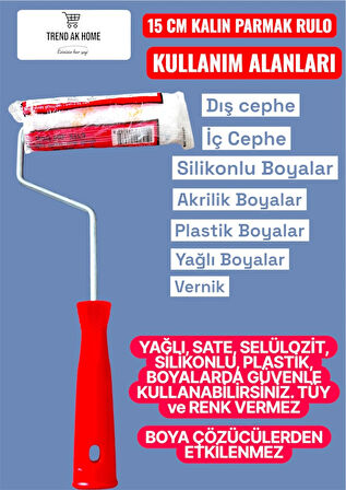 15 CM MİKROFİBER KUMAŞ KALIN PARMAK RULO 