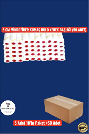   5 CM MİKROFİBER KUMAŞ PARMAK RULO YEDEK BAŞLIĞI (50 ADET)