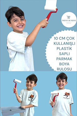 10 CM PLASTİK SAPLI PARMAK RULO BOYAMA RULOSU DAR ALANLARDA ÇOK KULLANIŞLI LÜKS ÜRÜN 