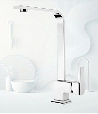 ROBOT DUŞ SETİ AĞIR KARE BANYO, LAVABO, MUTFAK BATARYASI MUSLUĞU 4’LÜ SET TAKIM GARANTİLİ