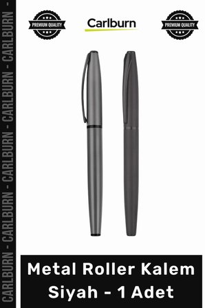 #Kalem Lüks Ofis Hediyelik Kaliteli İmza Yazı Tasarımı Metal Roller Kalem Siyah 1 Adet