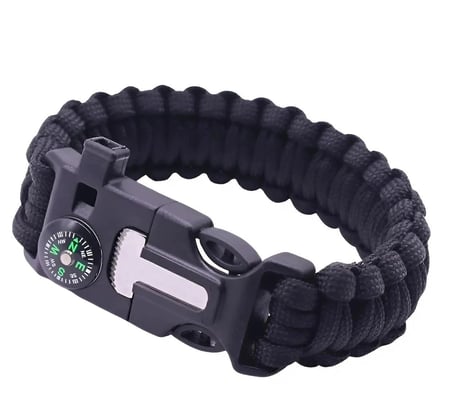 SL01 - Outdoor Bileklik - Siyah Koyu Renk Kullanışlı Parça Modern Takılar