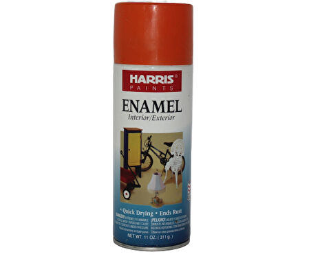 Harris Paints Enamel Sprey Boya – Kırmızı, 311g (11 oz) – İç/Dış Mekan