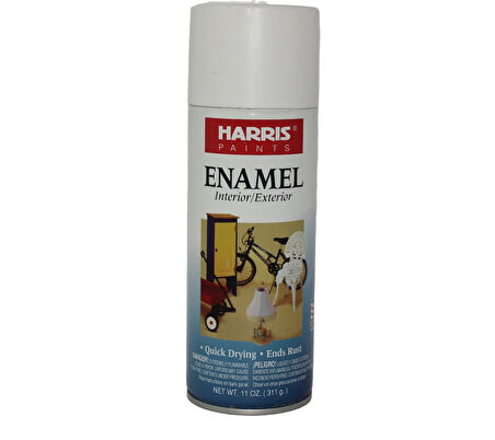 Harris Paints Enamel Sprey Boya – Beyaz, 311g (11 oz) – İç/Dış Mekan