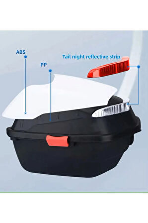 Cornier Motosiklet Arka Çanta Beyaz 33Lt